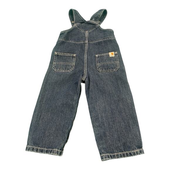 Carhartt Other - Carhartt Denim 24M Floral Butterfly Embroidered Overalls Adjustable Straps